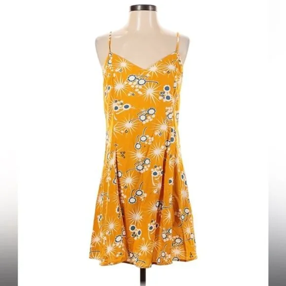 NWT Modcloth On Cloud Nineties Shift Dress Sleeveless Yellow Sunglasses - Picture 3 of 7